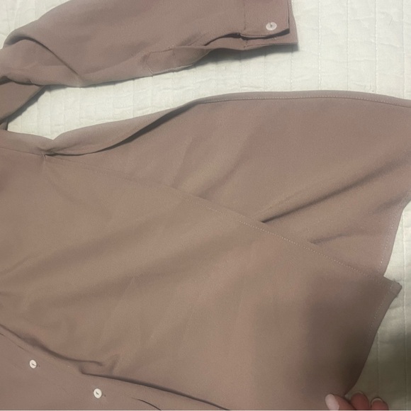 Grace Elements brown button down top size xl - Picture 4 of 5